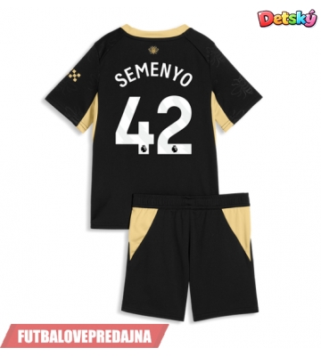 Lacne Dětský Futbalové dres Manchester City Antoine Semenyo #42 2026-27 Krátky Rukáv - Preč (+ trenírky)